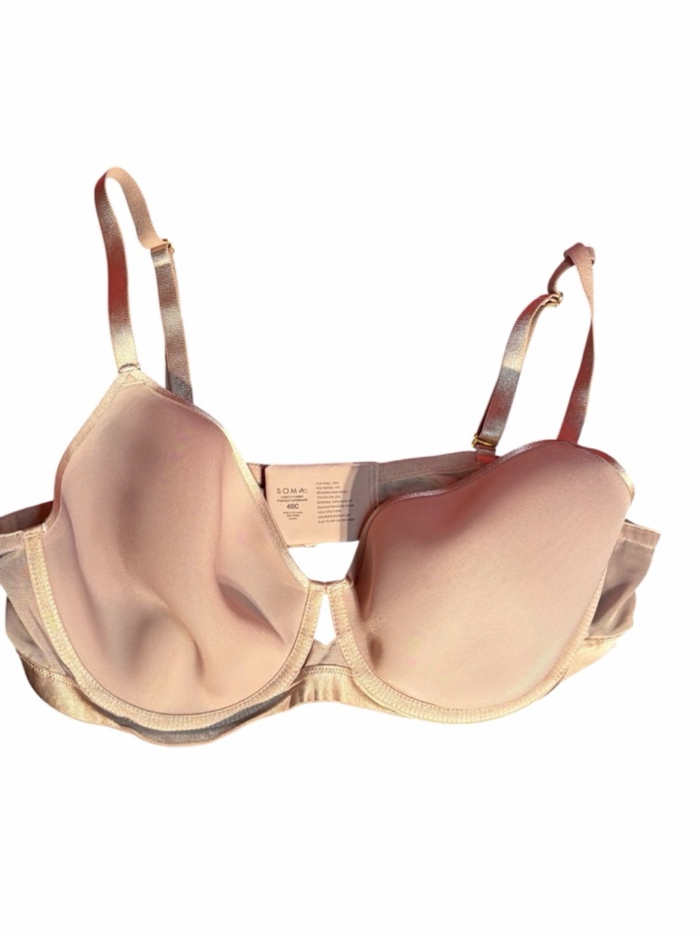 Soma Blush Nude Molded Underwire Bra 40C